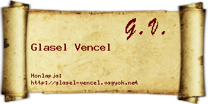 Glasel Vencel névjegykártya
